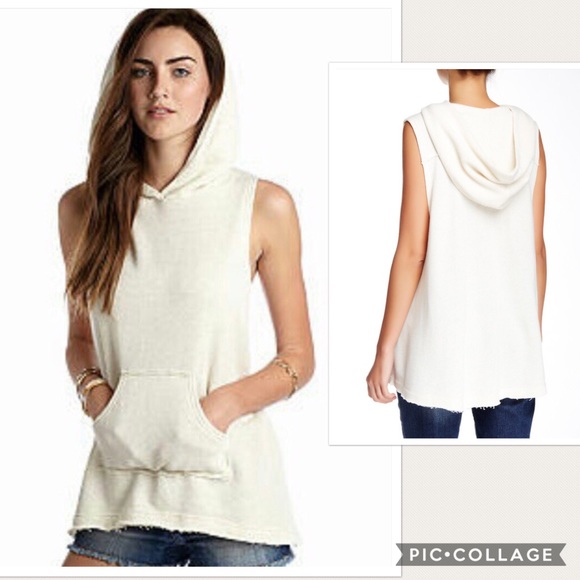 Free People Sweaters - NWT Free People Beach Hoodie Ivory Sweater